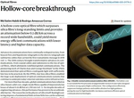 Nature Photonics News and Views article on "hollow-core Breakthrough"